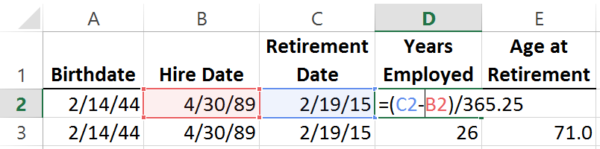 Excel Spreadsheet Formulas